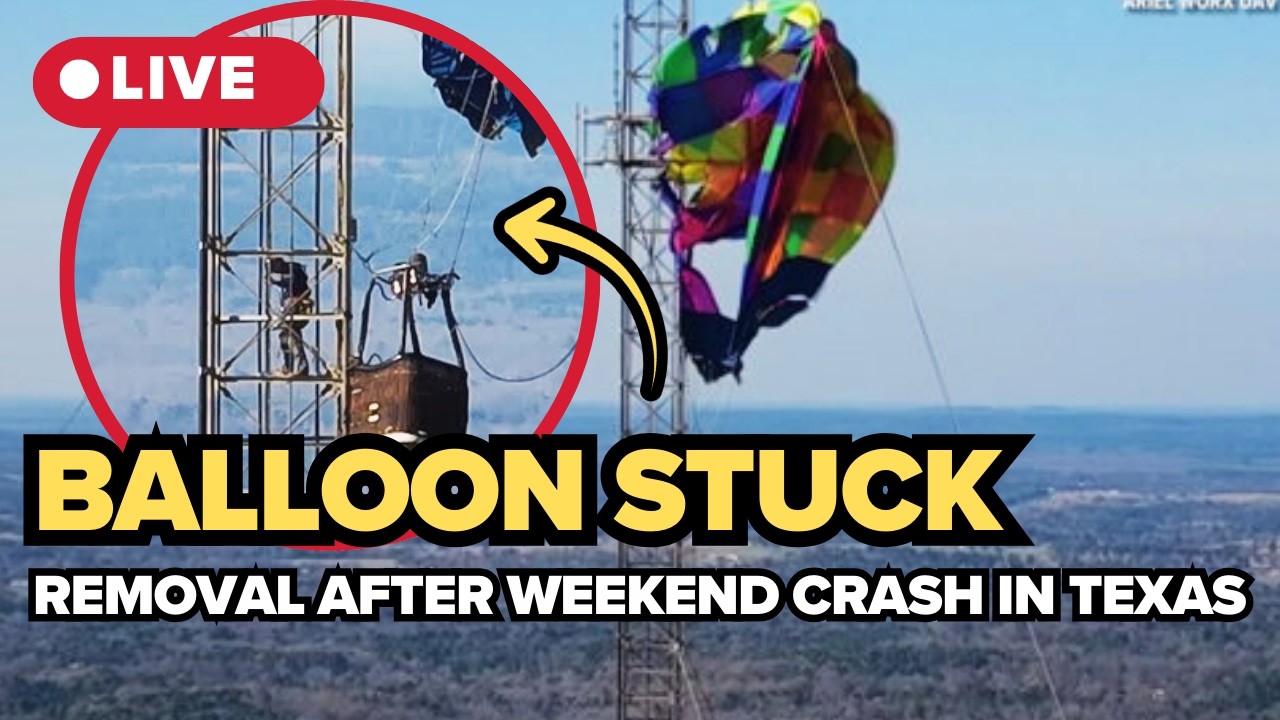 WATCH LIVE: Crews continue to clean up hot air balloon that crashed into Longview radio tower
