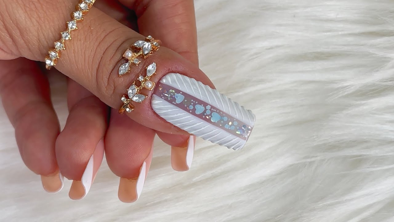 💕Uñas En Relieve Paso A paso Nail Art/ Uñas semipermanente💅 #nailart #uñas #relieveenuñas #semi