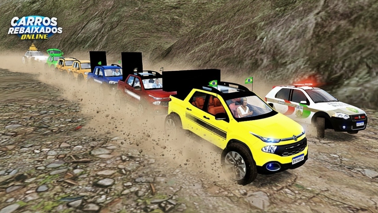 CARROS REBAIXADOS ONLINE | FAZENDO TRILHA COM OS CARROS DA FIAT E CHEGOU AS VT !