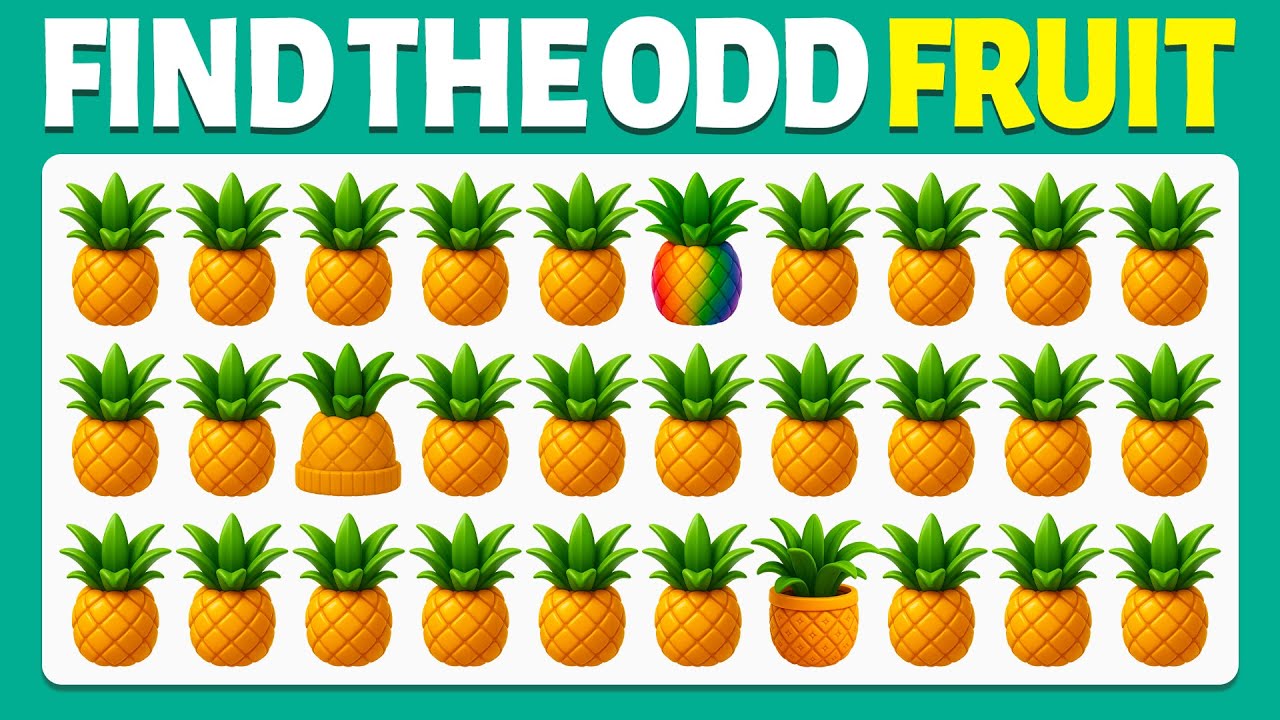 Find the ODD One Out - Fruit Edition 🍌🥝🍒| Easy, Medium, Hard - 40 Ultimate Levels | Cow Quiz