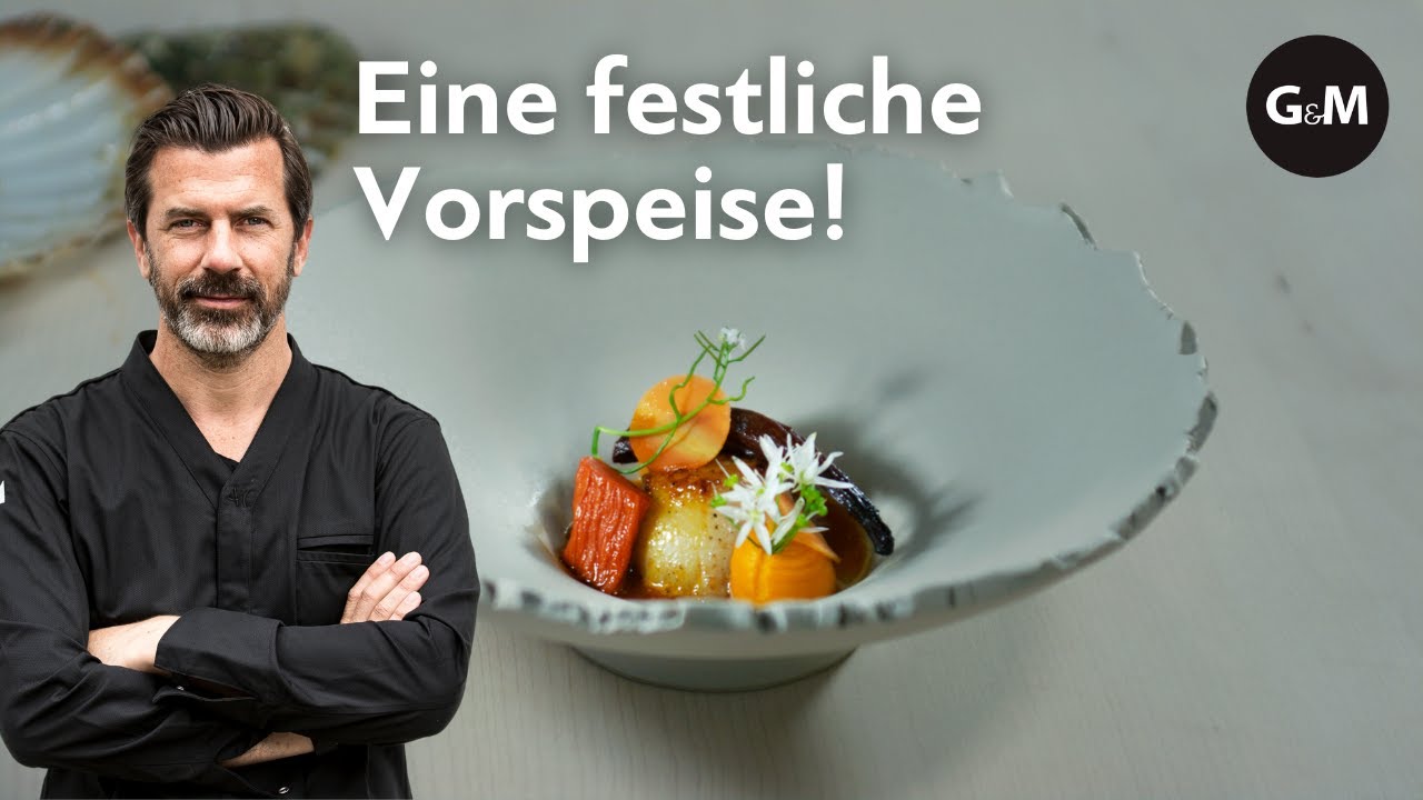 Rezept: Jakobsmuscheln mit Rüebli von Andreas Caminada | GaultMillau Schweiz
