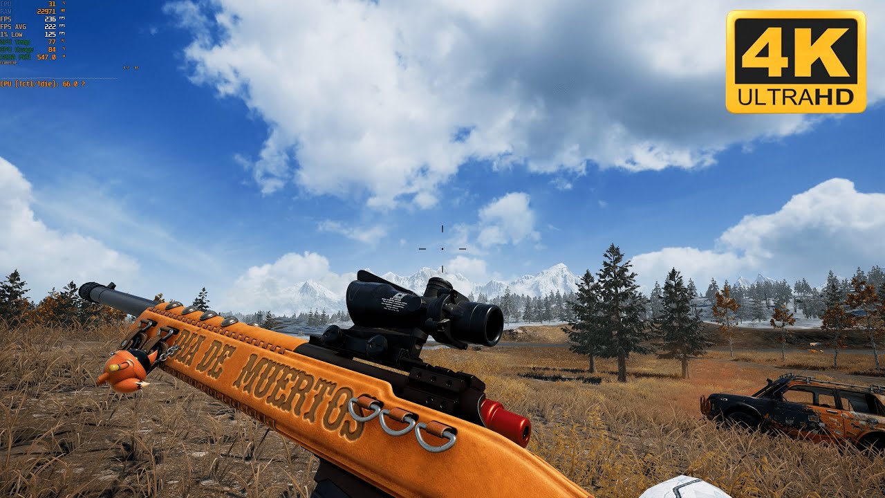 PUBG: 4k : RTX5090 - AMD 9800x3D - 64GB ram - Max Settings