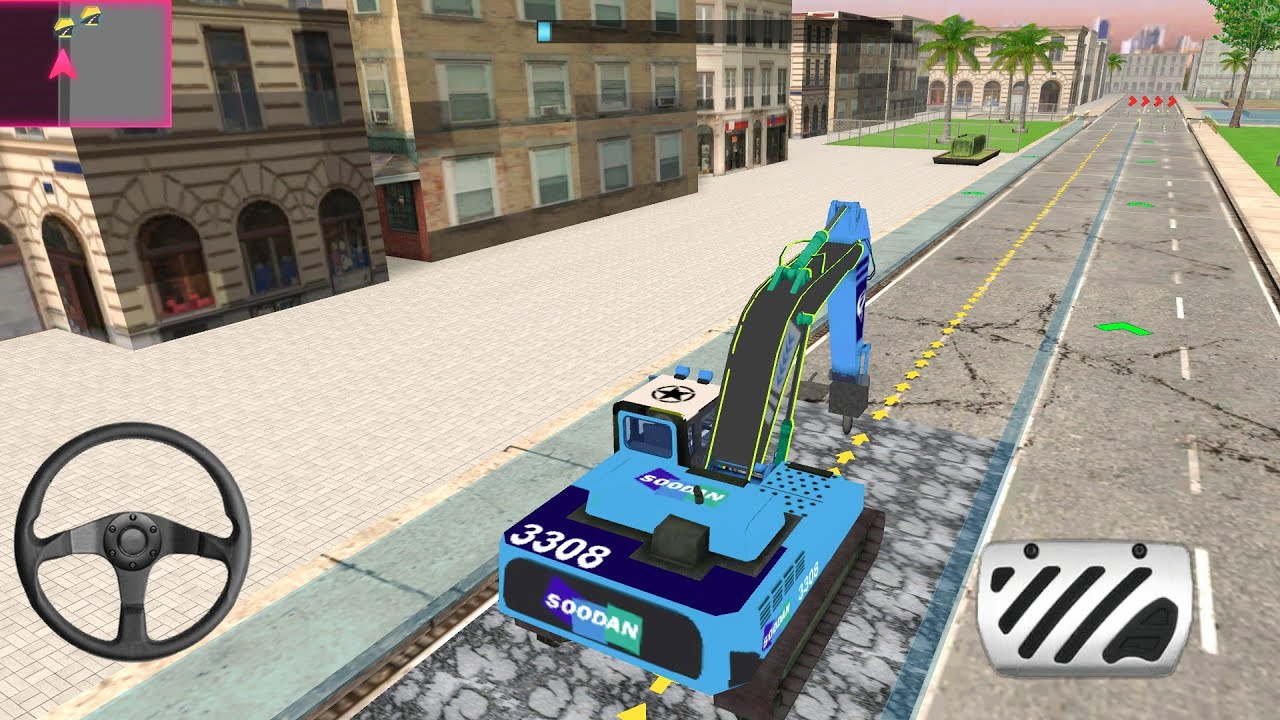 City Road Construction Simulator / construction vehicles: Excavator Road Clean / Android Gameplay