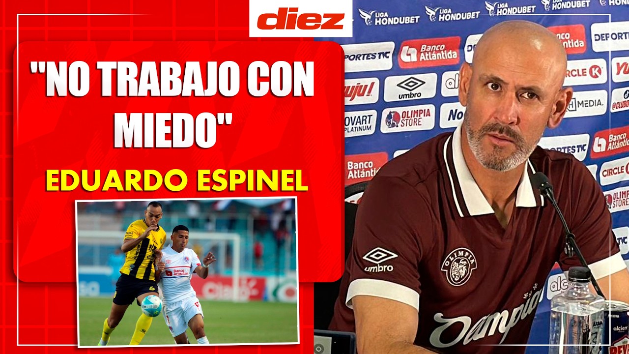 Eduardo Espinel en conferencia: reacciona al duro empate vs Real España y a la expulsión de Arboleda