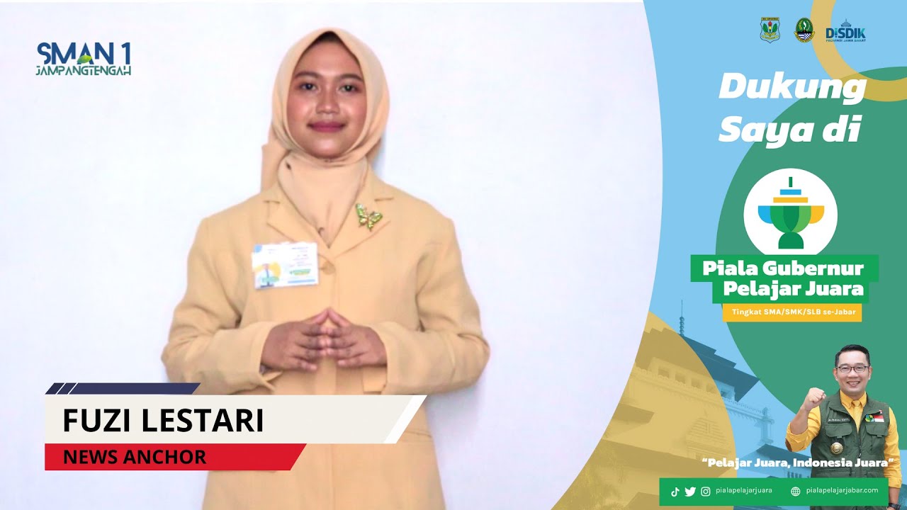 Piala Gubernur Pelajar Juara 2022 - News Anchor - SMAN 1 Jampangtengah - Fuzi Lestari
