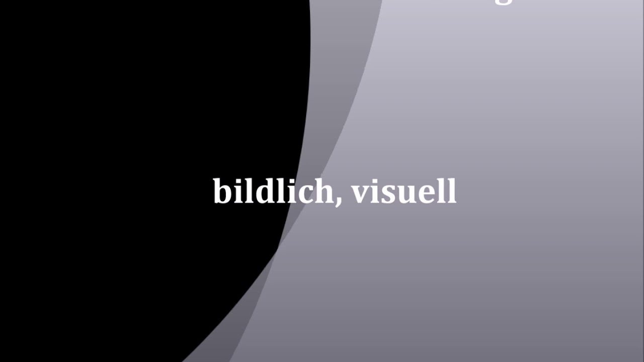 bildlich, visuell | deutsch - englisch