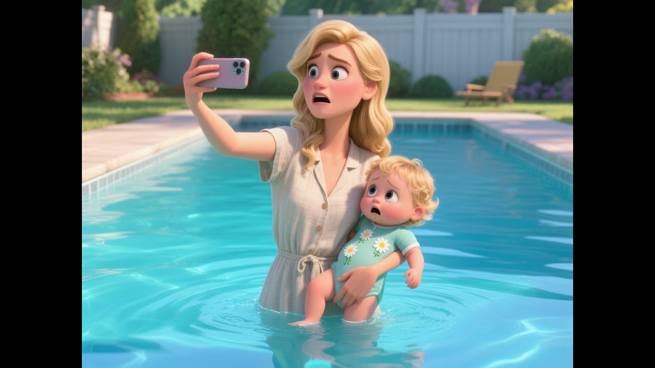 My reborn baby’s first dive in the pool, but something sad happened     IT WAS ALMOST TOO LATE