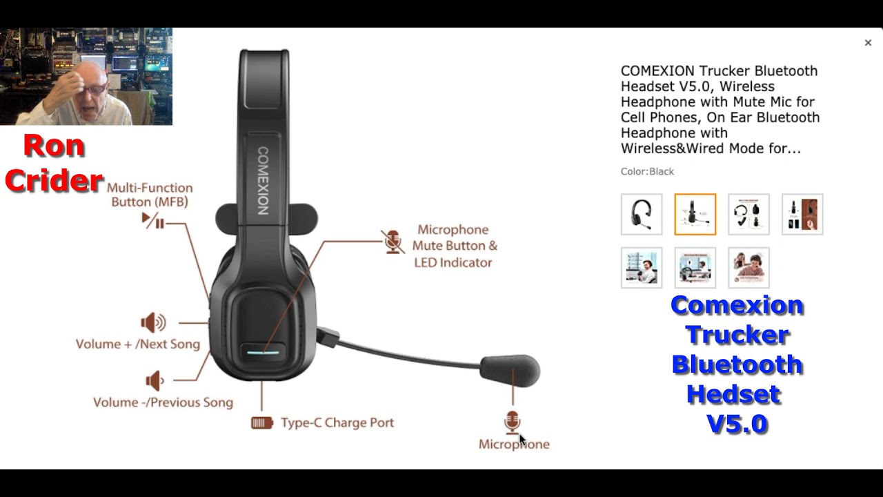 Comexion Trucker Bluetooth Headset V5 0 Ron Crider