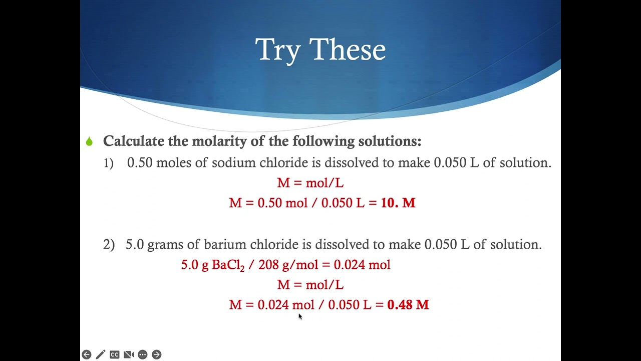 Concentration and Dilution Video