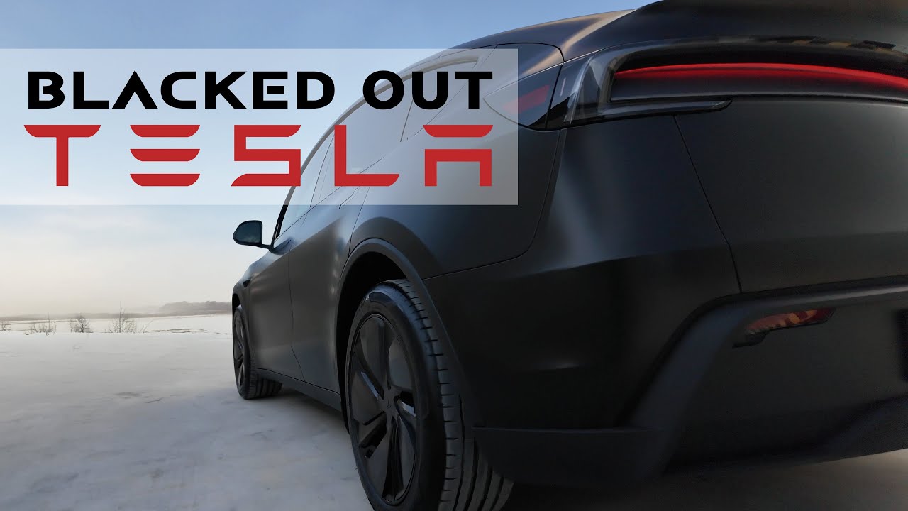 Tesla Model Y Juniper – Оклейка плёнкой в цвет Satin Black