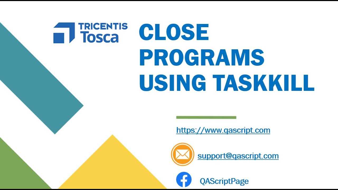 Учебное пособие по Tosca | Урок 15 — Закрытие программ | Taskkill | Модуль запуска программ TBox |