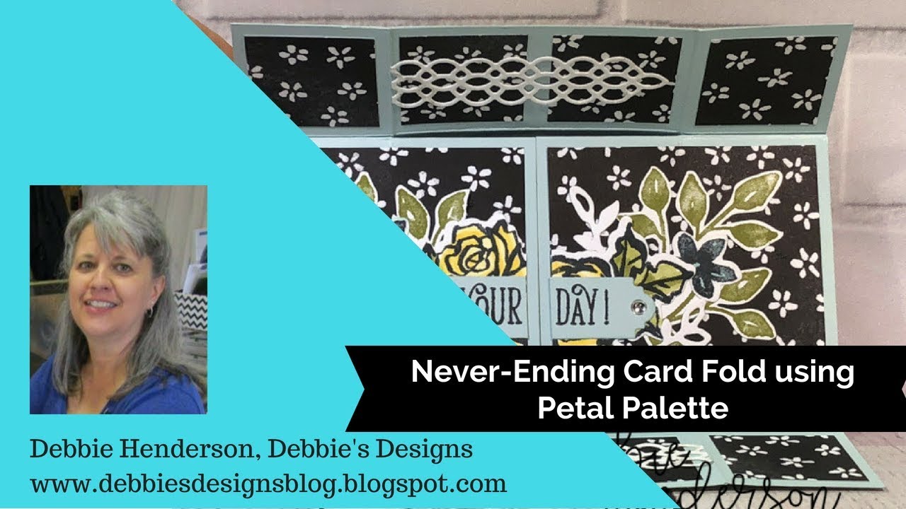 Never Ending Card Fold using Stampin' Up! Petal Palette