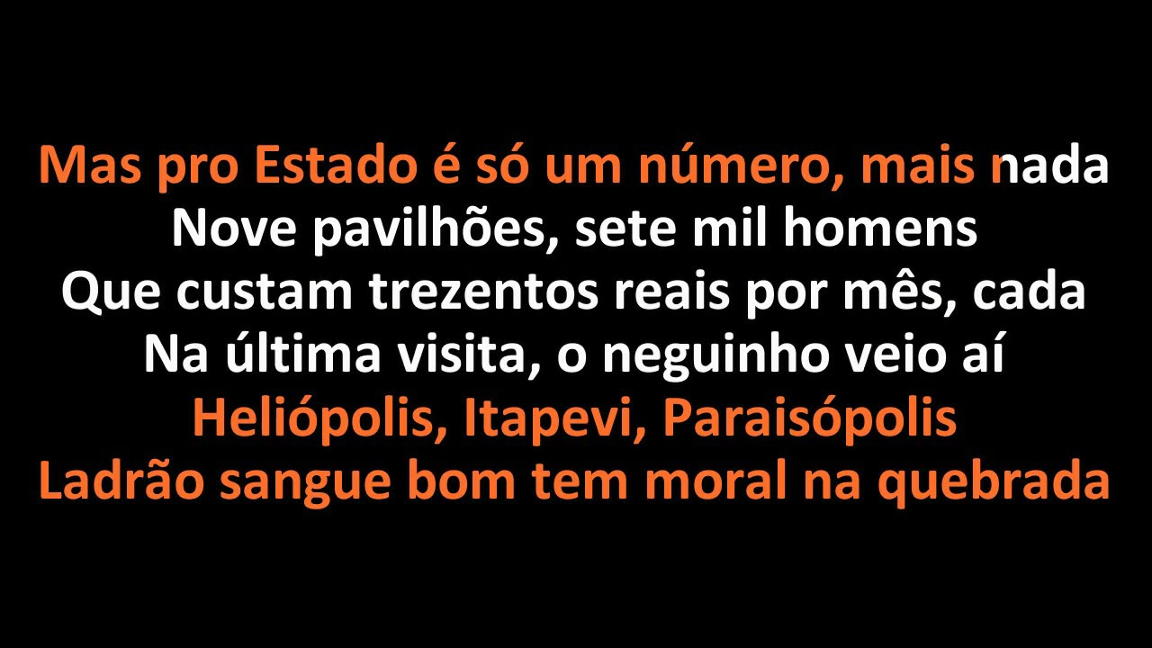 Racionais MC's - Diário De Um Detento- Karaoke Instrumental Letra - ObsKure