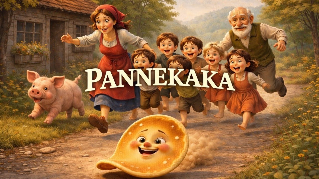 Godnatt 🌙 Pannekaka ruller🥞 Klassisk norsk eventyr for barn & barnehage