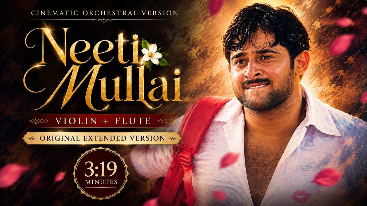 Neeti Mullai 🌧️ | Original Extended Version | Violin + Flute | Varsham | Prabhas Emotional Melody