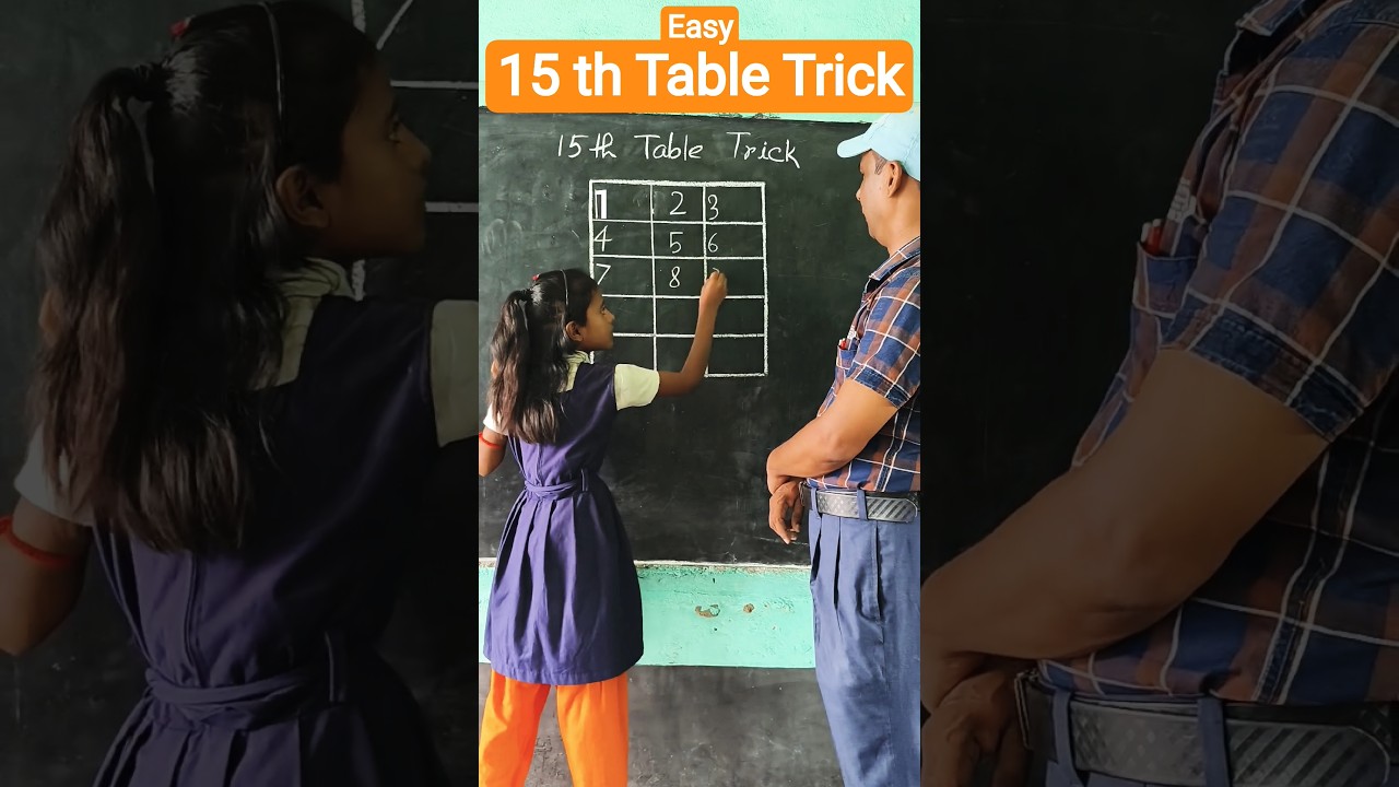 15th Table Trick / innovation ideas #education #maths #school #teacher #youtubeshorts #students