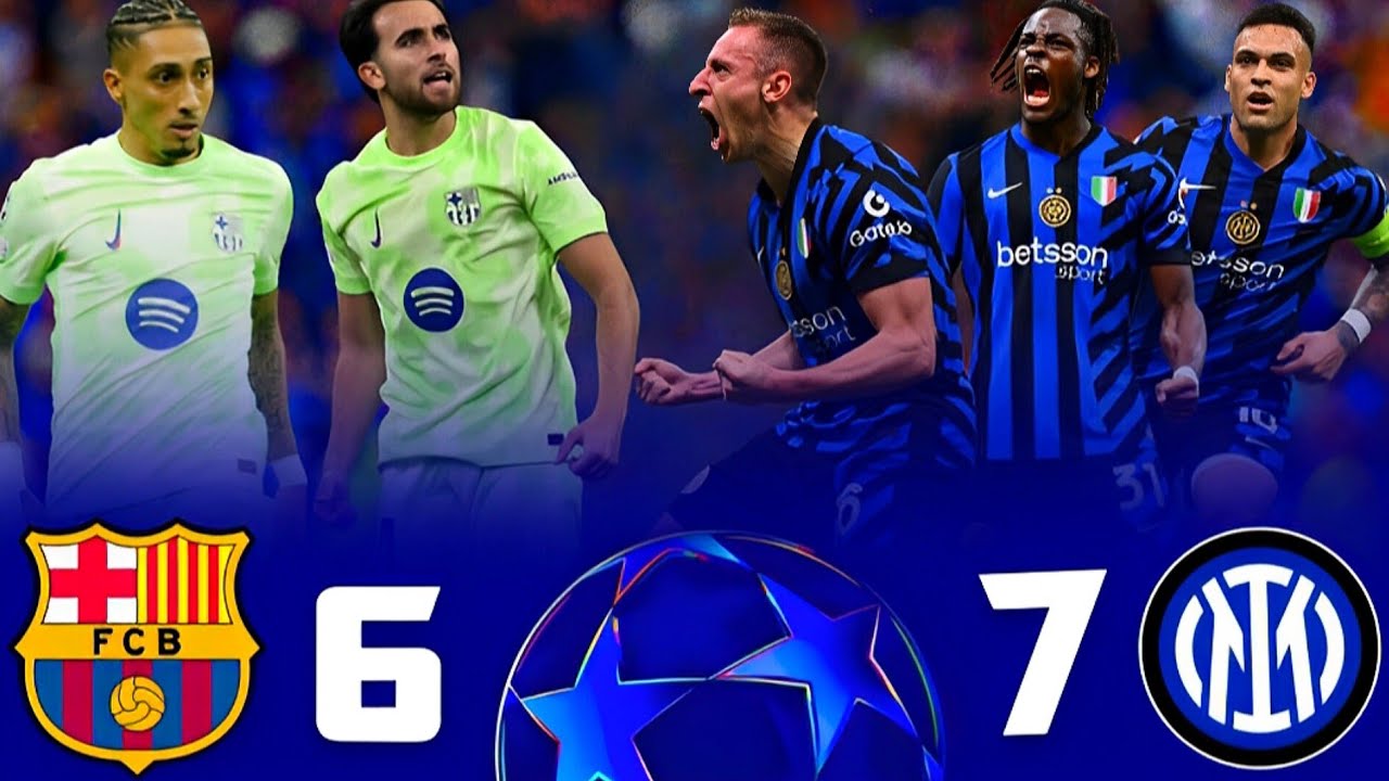 الليلة التي الانتر حطم فيها احلام وآمال برشلونة بدوري أبطال أوروبا 2025 🔥😯
