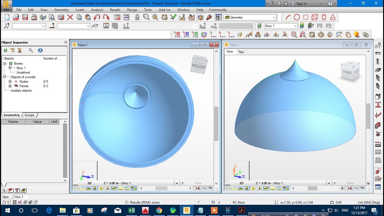 MODELING DOME IN AUTODESK ROBOT STRUCTURAL ANALYSIS