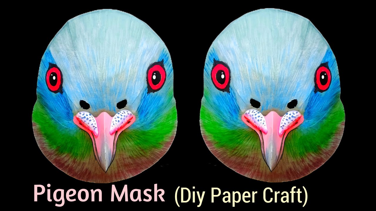 Pigeon Mask Making. Pigeon Face Mask. Pigeon Costume Diy. Bird Mask. Bird Costume. #pigeonMask