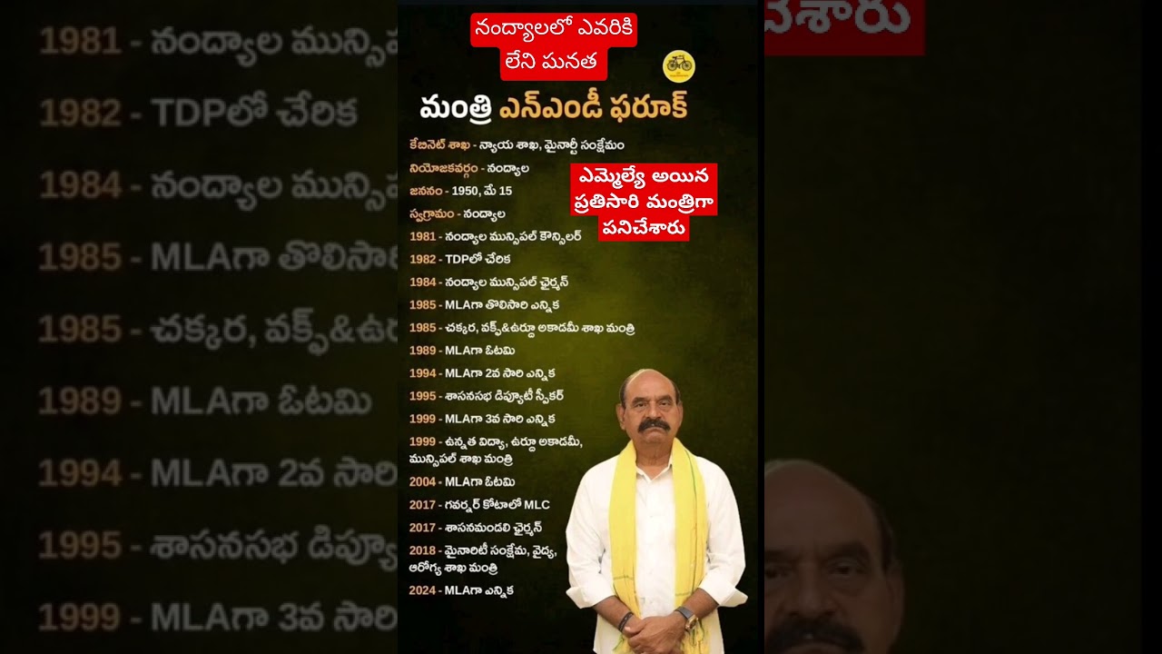 minister NMD Farooq garu #trending #tdp #nandyal  #viral