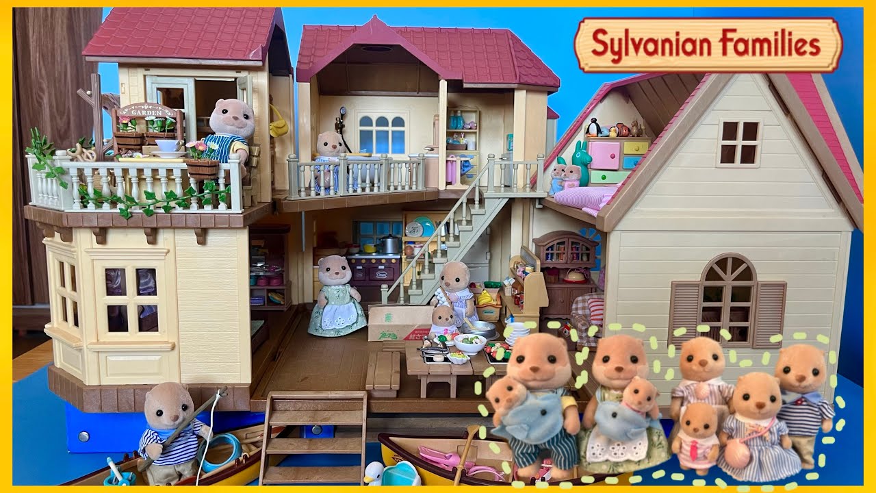 City House with lights + Orchard Cottage : Set up & Tour 💙 [Sylvanian Families]