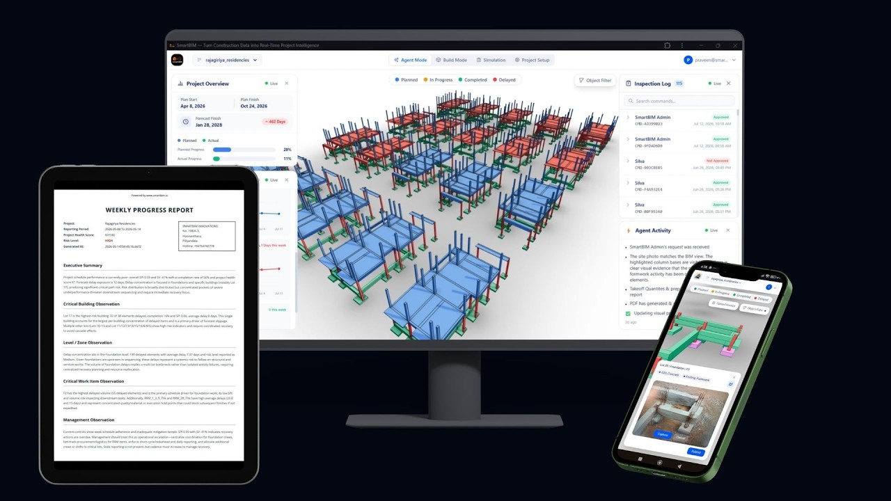 See SmartBIM in Action | AI Construction Monitoring Platform