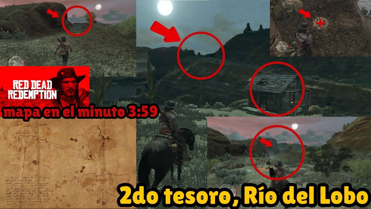 Red Dead Redemption - Segundo Tesoro encontrado🐴🤠 Río del Lobo🏞🐺💰