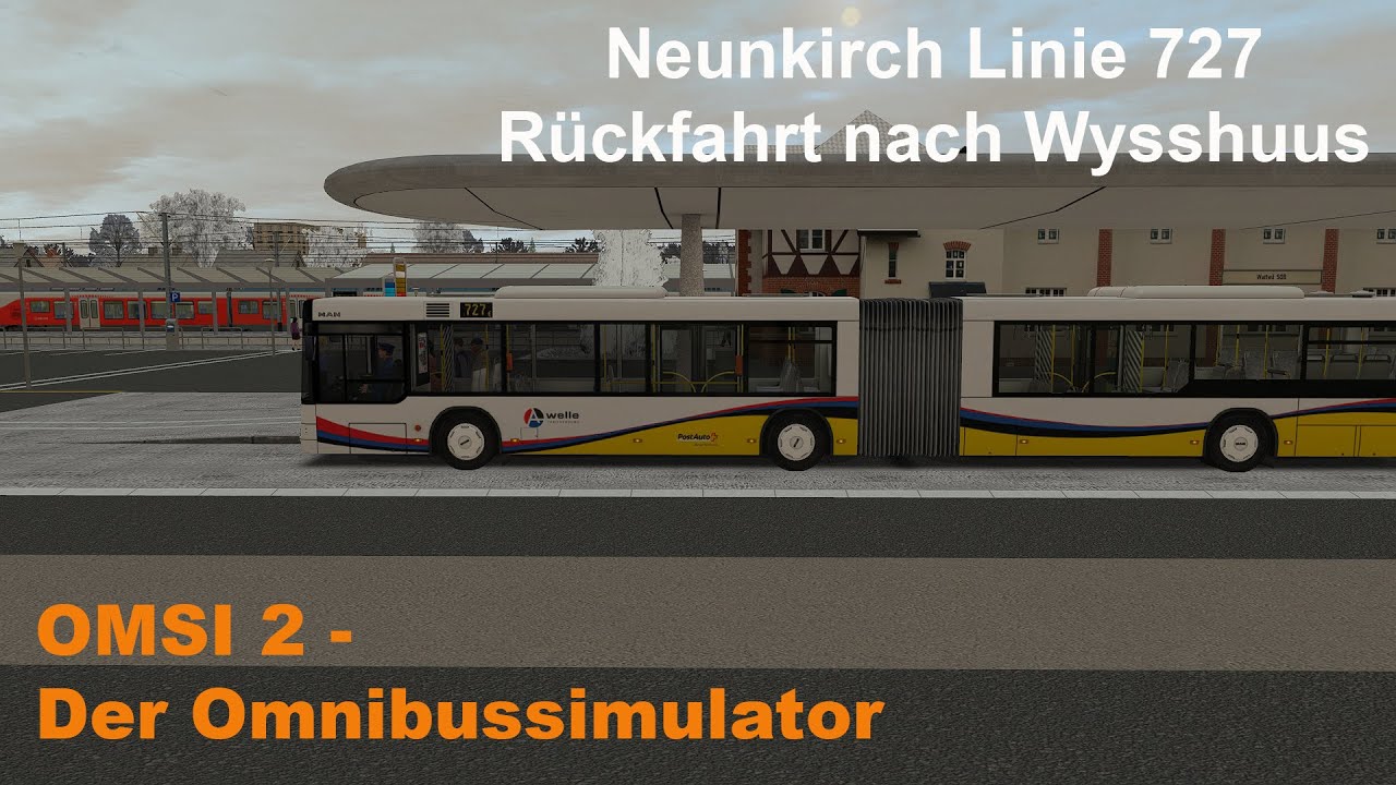Omsi 2 Neunkirch Linie 727 Rückfahrt nach Wysshuus MAN A23 Stadtbus
