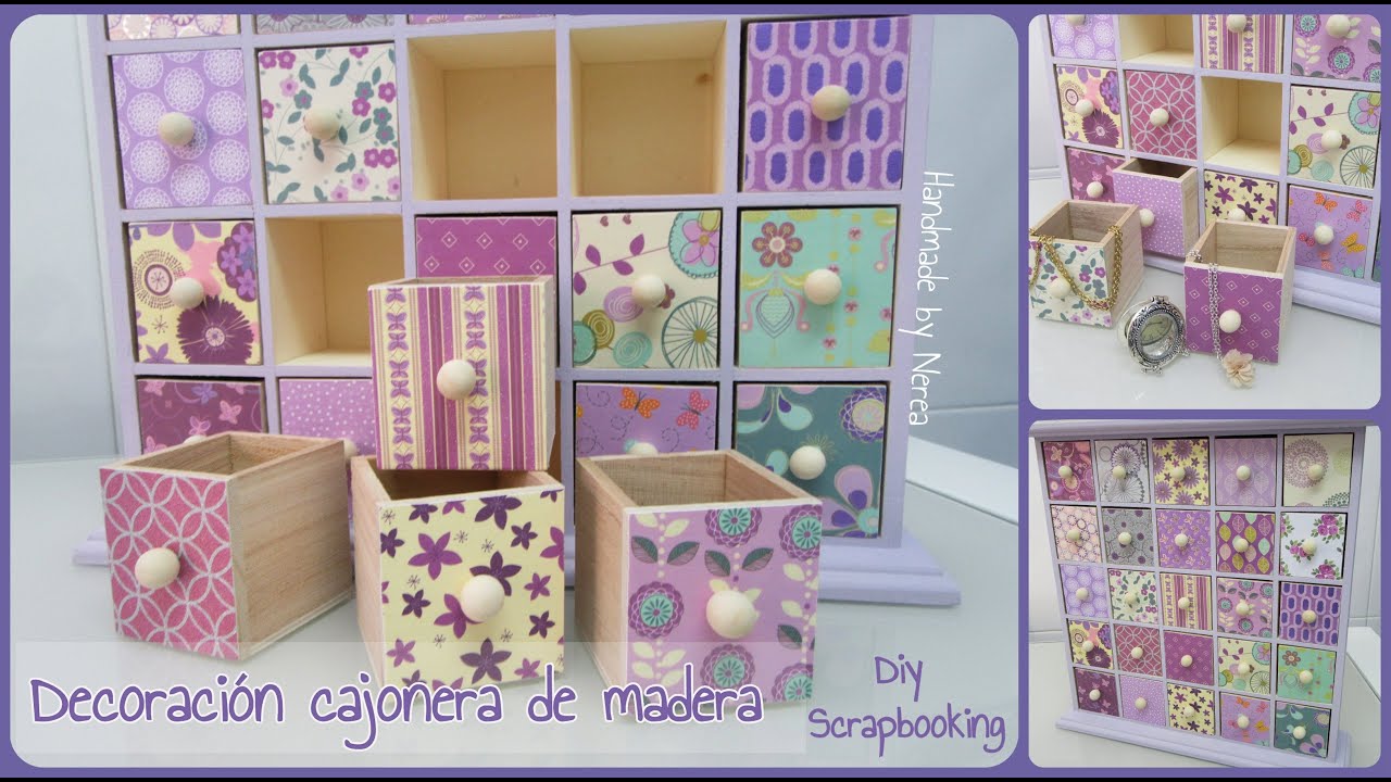 Decoración mueble de 25 cajones (Scrapbooking // Calendario de Adviento)