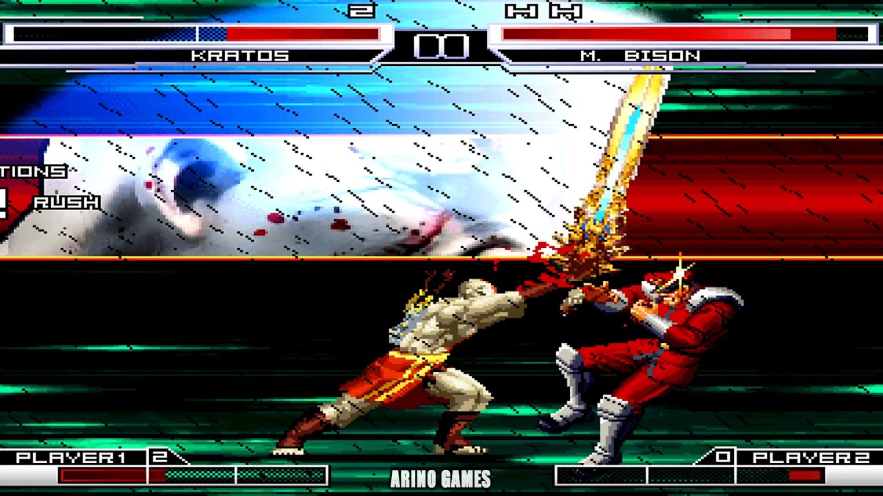 KRATOS VS M. BISON! GOD OF WAR VS STREET FIGHTER! INSANE COMBAT!
