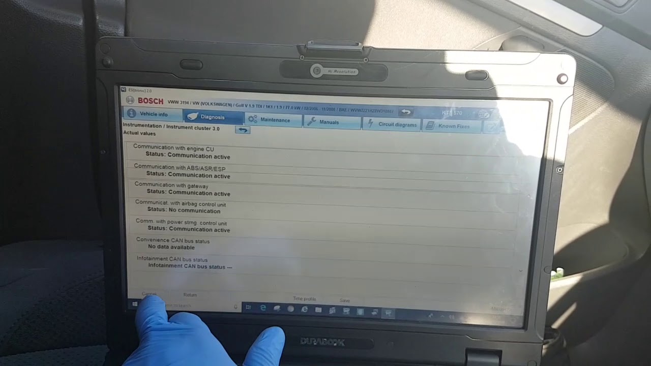VW golf no start no instrument cluster