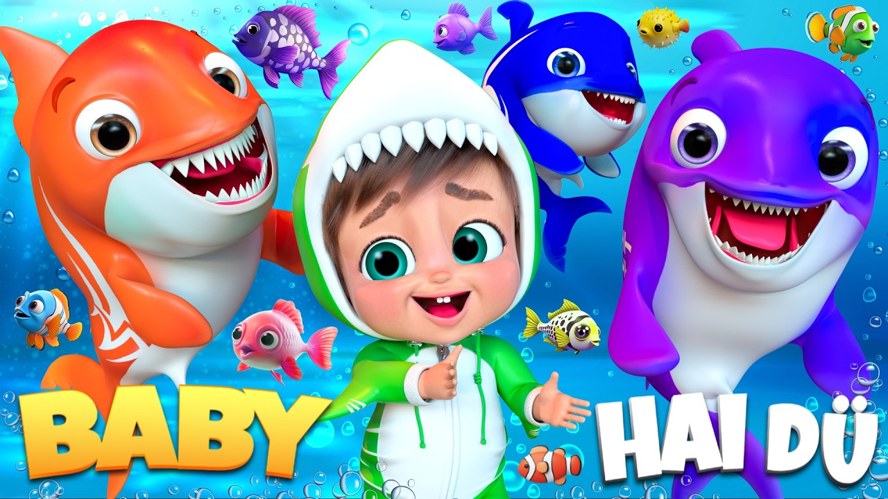 Baby Hai im fröhlichen Meer | Kinderreime für Kinder | Super Luca Deutsch 
