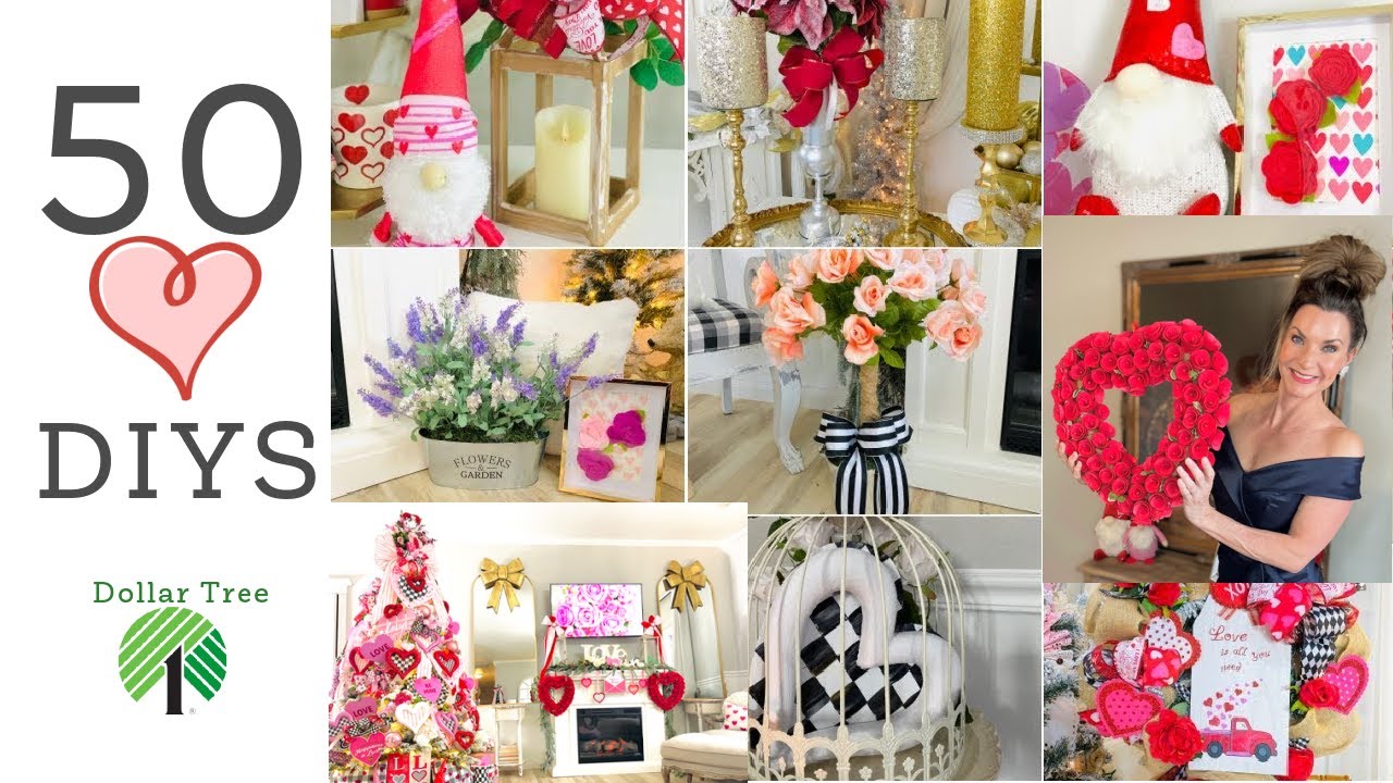 ❤️50 DIY DOLLAR TREE DECOR CRAFTS~Valentine's Day~CRAFT MARATHON ❤️ Olivia's Romantic Home DIY
