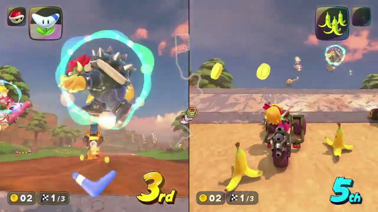 Bowser VS Peach : Lightning Cup