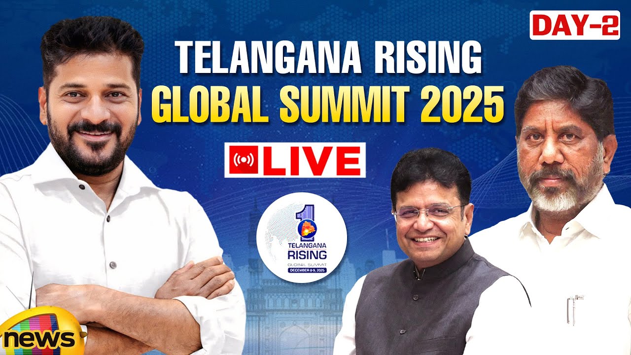 Telangana Rising Global Summit 2025 LIVE | Day 02 | Hyderabad | Telangana Rising 2027 | Mango News