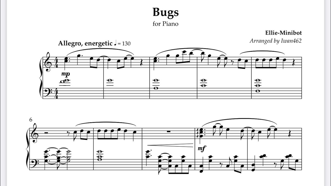 Bugs-Ellie Minibot piano cover