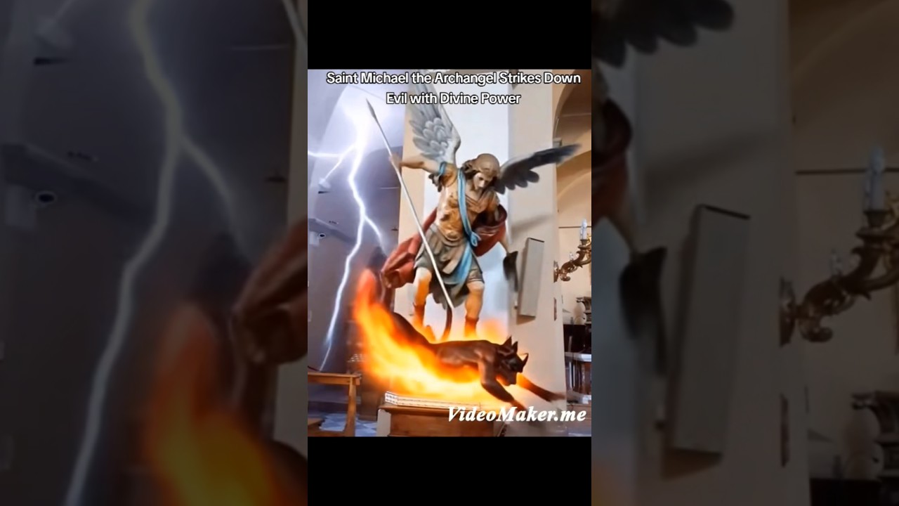 🕊✝️Saint Michael the Archangel Strikes Down Evil with Divine Power✝️🕊