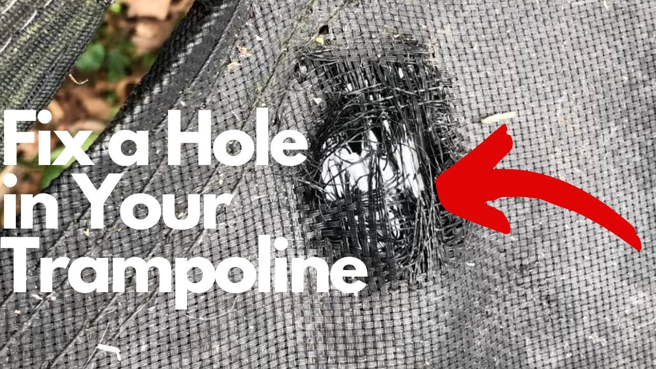 How to Fix a Hole in Your Trampoline. Repair Trampoline Mat with Flex Tape!