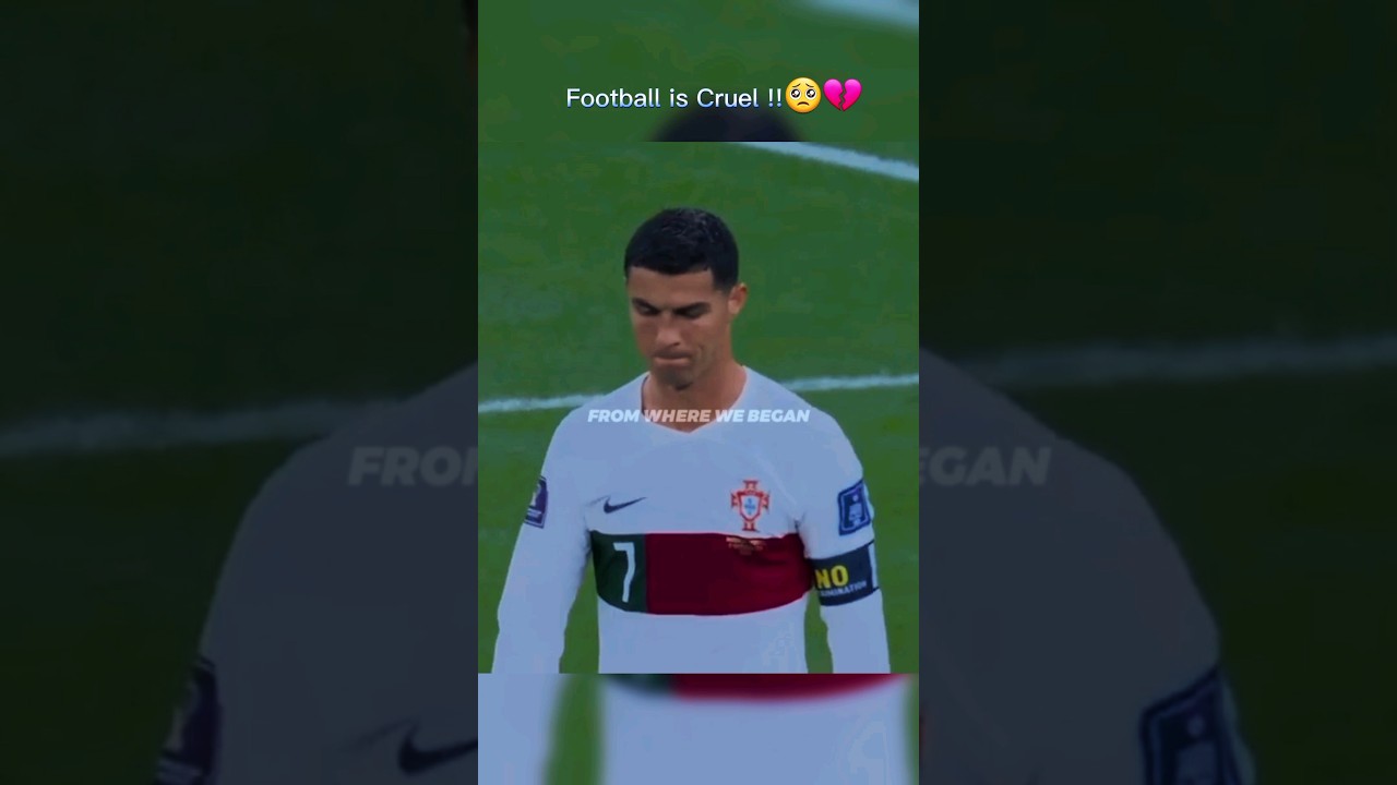 Cristiano Ronaldo 🥺💔 Last WORLD CUP ended painfull:( #football #shorts #ronaldo #fifa #sad #goat