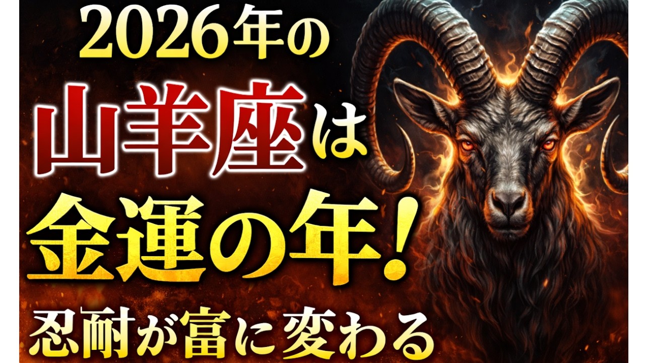 2026年の山羊座は金運の年！忍耐が富に変わる