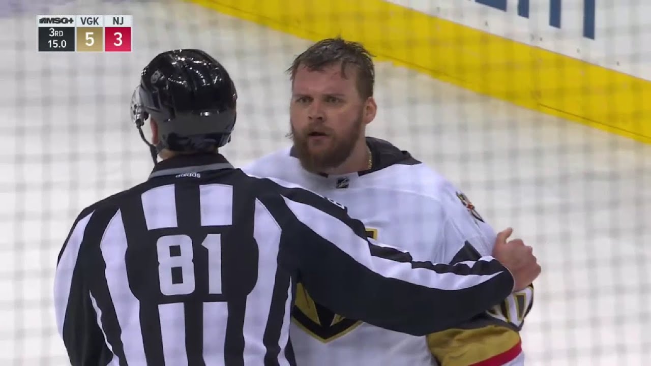 Robin Lehner wants to join in a Line Brawl between the Vegas Golden Knights and New Jersey Devils