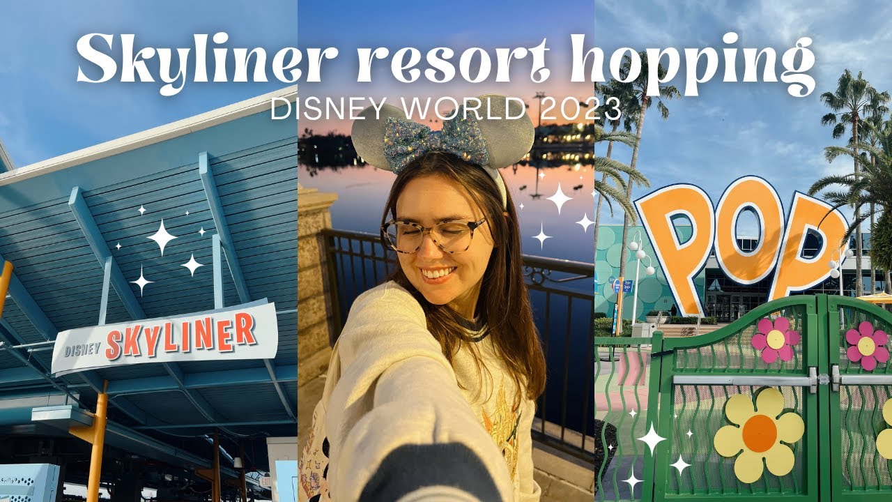 Walt Disney World Skyliner resort hopping 2023 ✨🚡 Pop Century, Caribbean Beach, Riviera + more !