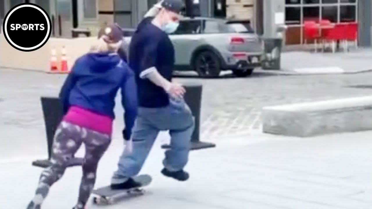 New York Karen Chases Skateboarder
