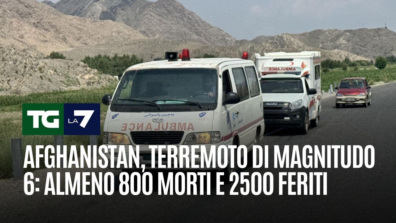 Afghanistan, terremoto di magnitudo 6: almeno 800 morti e 2500 feriti
