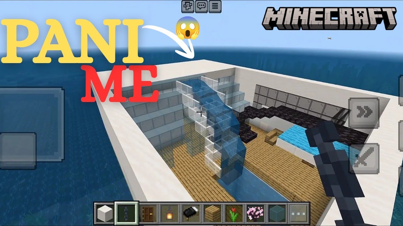 I Built a Secret House in the Middle of Ocean in Minecraft  😱 Minecraft Me Pani Ke Andar Ghar Banaya