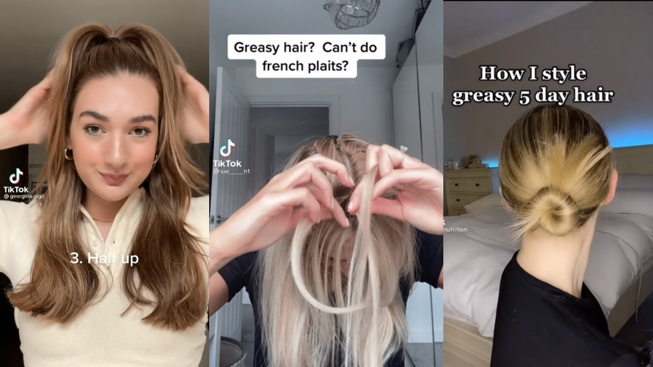 HAIRSTYLES FOR GREASY HAIR 2✨✨ | Tiktok Compilation