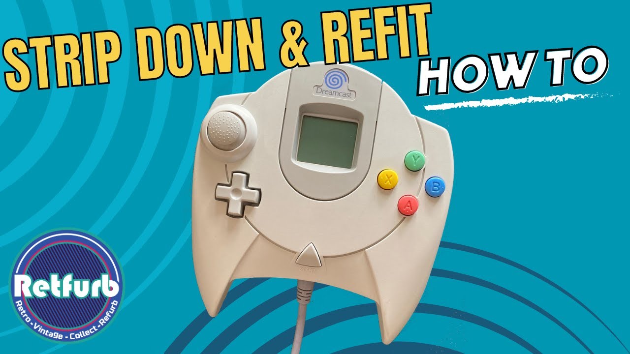 Sega Dreamcast Controller - Strip, Clean & Refit - Retfurb Vintage Refurb