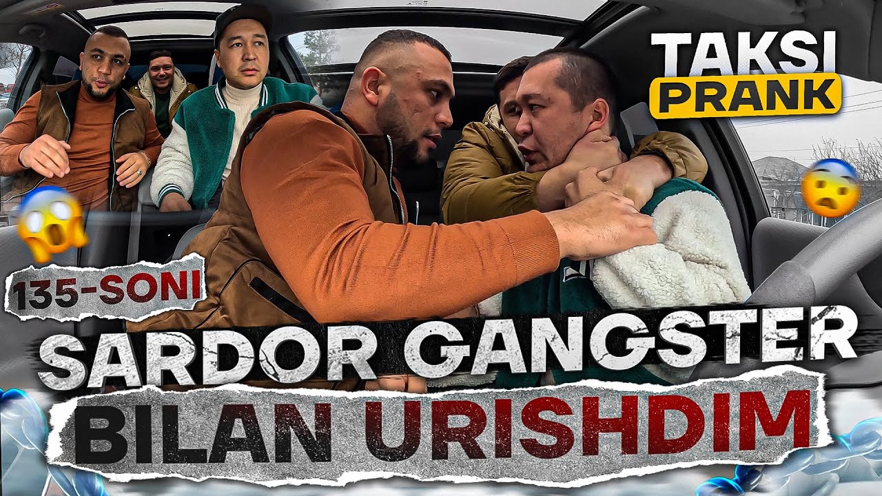 Taksida prank 135-Soni🚕 Tiktoker Sardor Gangster Va Aziz aka bilan bo'ldi😤