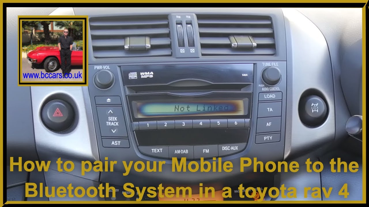How to pair your Mobile Phone to the Bluetooth System in a toyota rav 4 2 2 xt r d cat 5dr automatic