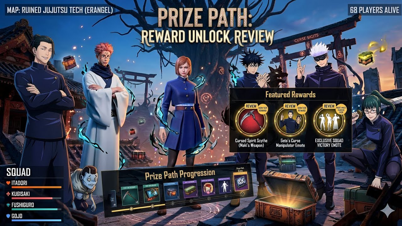 Every Reward in the JJK Prize Path! Best Collab Ever? PUBG Mobile x Jujutsu Kaisen